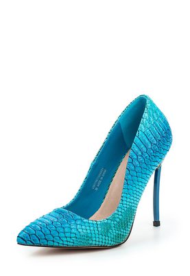 LOST INK  FABIO TEXTURED METAL HEEL COURT