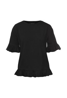 LOST INK  S) FRILL TRIM TEE