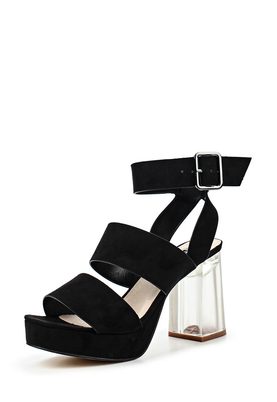 LOST INK  MIMI PERSPEX PLATFORM HEELED SANDAL