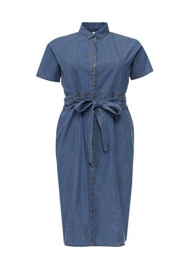 LOST INK PLUS   SHIRT DRESS IN DENIM